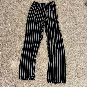 Brandy Melville Elastic Waist Navy and White striped pants